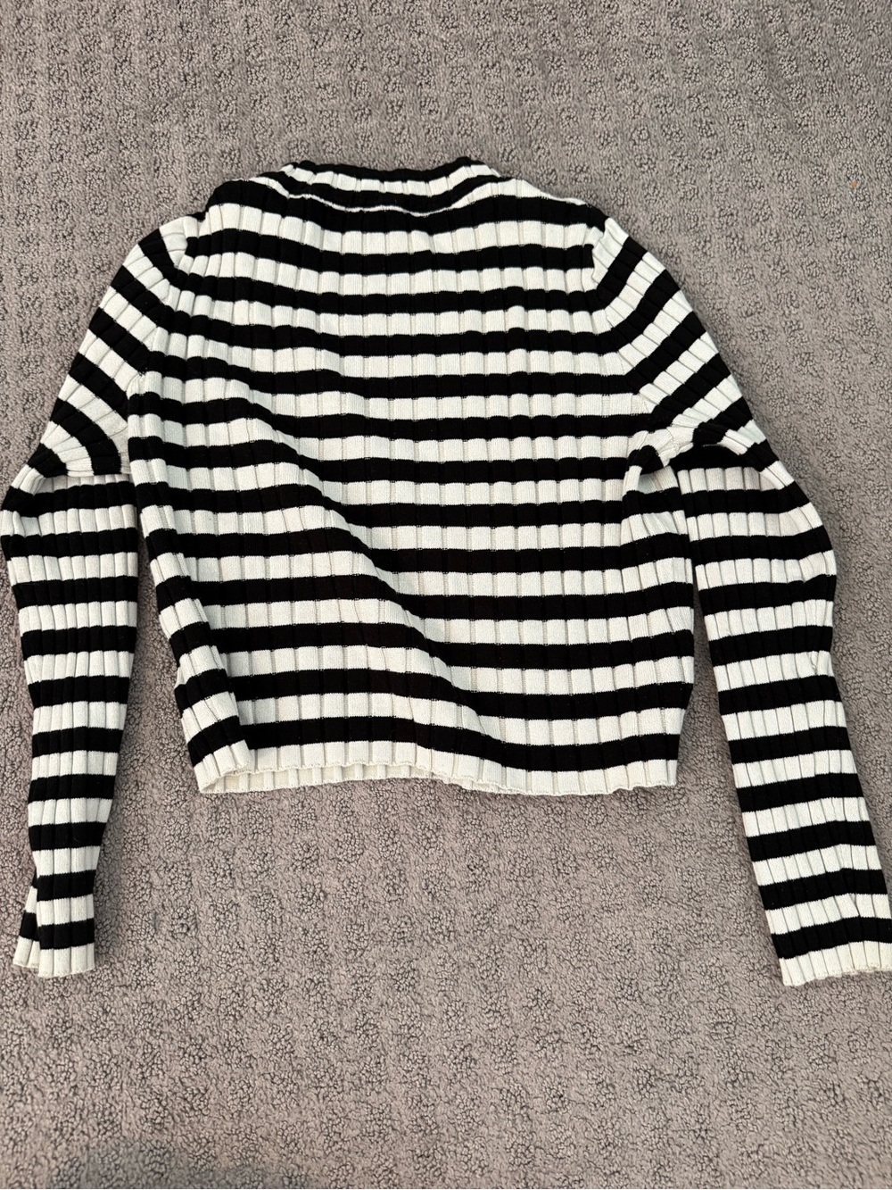 H&M Black and White Striped Ribbed Sweater - Kids